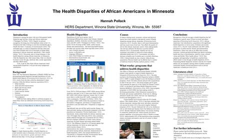 Introduction Minnesota is among the states with one of the greatest health disparities gap between whites and African Americans (Strategies For Public,