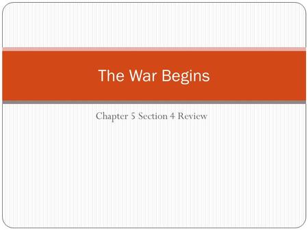 Chapter 5 Section 4 Review