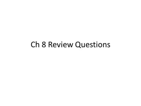 Ch 8 Review Questions. Pythagorean Theorem Find the missing side 15 x 30.