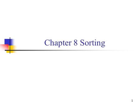 1 Chapter 8 Sorting. 2 OBJECTIVE Introduces: Sorting Concept Sorting Types Sorting Implementation Techniques.