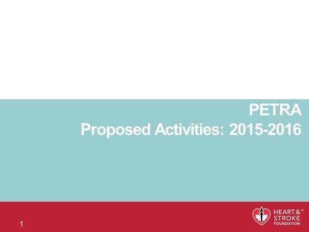 11 PETRA Proposed Activities: 2015-2016. 2 Membership Engagement ► Semi – Annual workshops ► Website and Listserv ► Tobacco display.