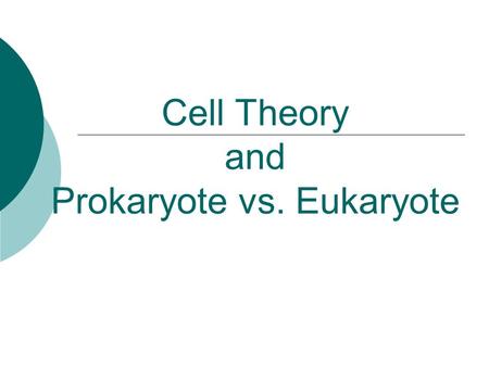 Cell Theory and Prokaryote vs. Eukaryote. What is a Cell?  Cell – Basic unit of living things. Organisms are either:  Unicellular – made of one cell.