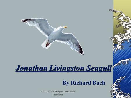 © 2002 - Dr. Carolyn O. Burleson - Instructor Jonathan Livingston Seagull By Richard Bach.