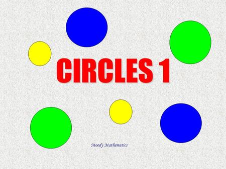 CIRCLES 1 Moody Mathematics. VOCABULARY: Identify the name of the object pictured in each frame. VOCABULARY: Identify the name of the object pictured.