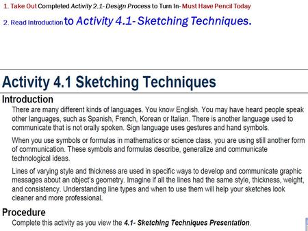 1. Take Out Completed Activity 2