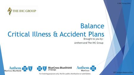 Balance Critical Illness & Accident Plans