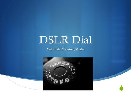  DSLR Dial Automatic Shooting Modes. Canon and Nikon.