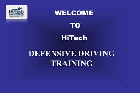 DEFENSIVE DRIVING TRAINING