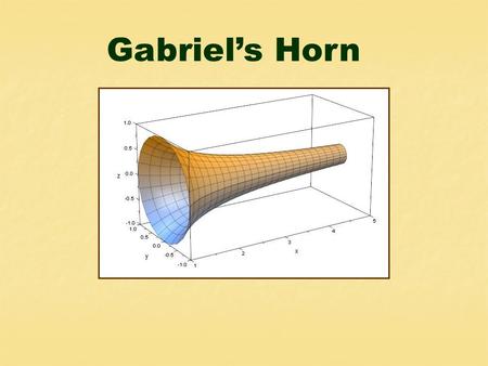 Gabriel’s Horn.