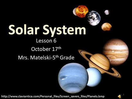 Lesson 6 October 17th Mrs. Matelski-5th Grade