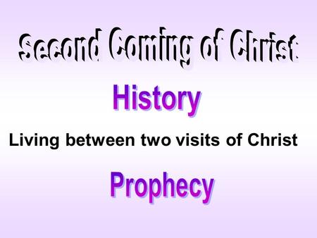 Living between two visits of Christ. I. The Certainty of His Coming Over 300 references Jn.14:3 And if I go and prepare a place for you, I will come.