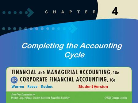 Completing the Accounting Cycle