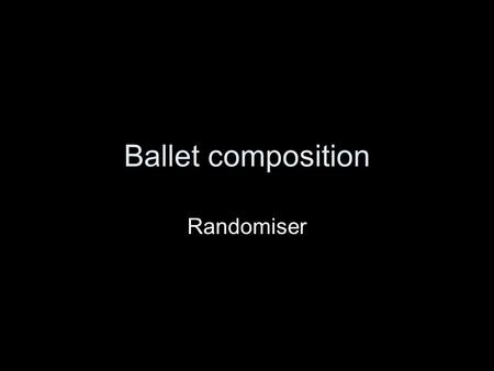 Ballet composition Randomiser. Major/minor and key signature: click on one blue and one yellow.