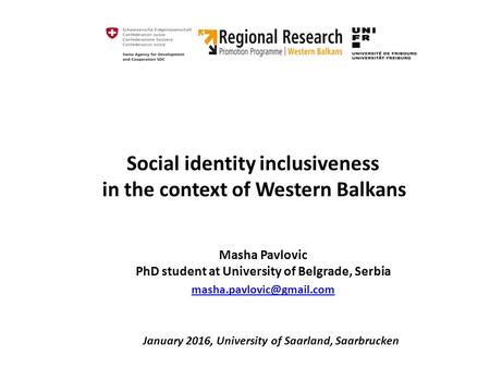 Social identity inclusiveness in the context of Western Balkans