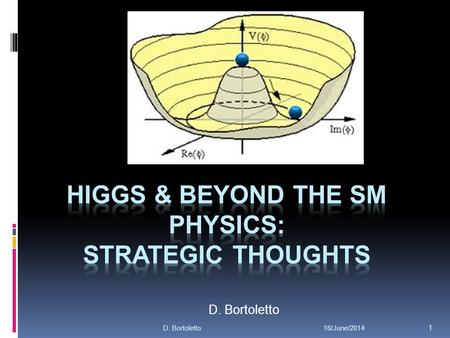 D. Bortoletto 1 16/June/2014D. Bortoletto. Final states and tool strategies  Develop analysis framework and tools for specific final states allowing.