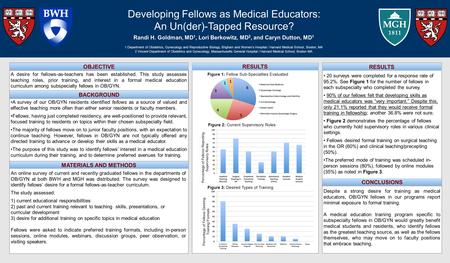 A survey of our OB/GYN residents identified fellows as a source of valued and effective teaching more often than either senior residents or faculty members.