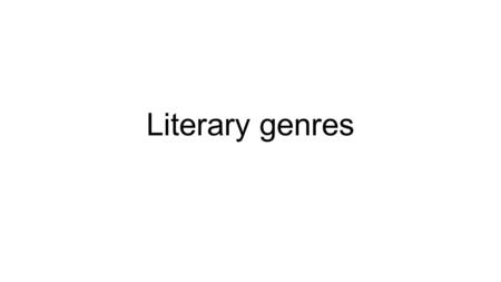 Literary genres. An autobiography The story of a person’s life, written or told by that person.