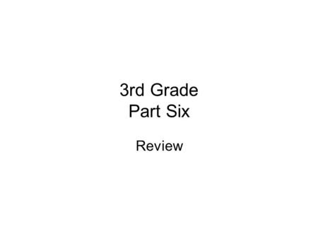 3rd Grade Part Six Review. Interactions in Ecosystems Ecosystems include populations, communities, and habitats, as well as, nonliving things like air,