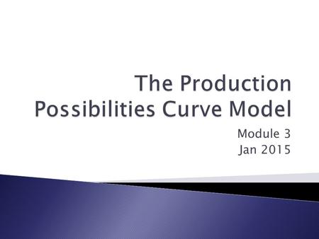 Module 3 Jan 2015.  AFeasible but not efficient  B, C, and D Feasible and efficient in production  XNot feasible.