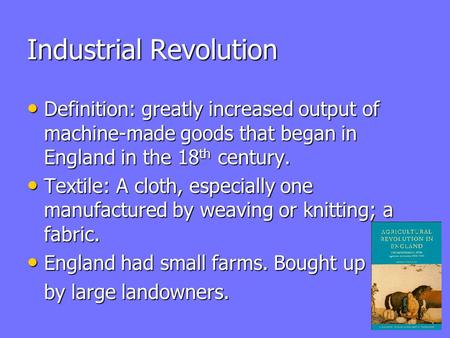 Industrial Revolution