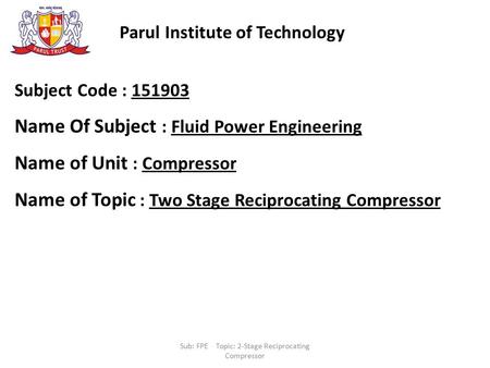 Parul Institute of Technology