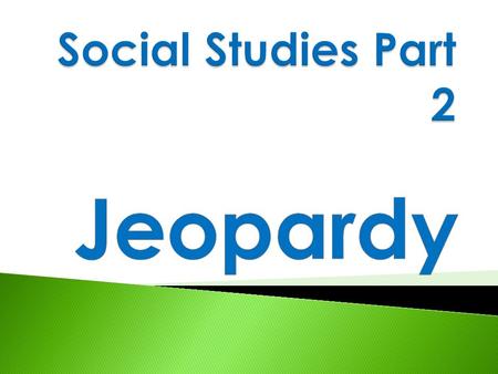 Roaring Twenties Great Depression & New Deal World War 2 Cold WarAny event from WW2 through Cold War Civil Rights 100 200 300 400 500 Final Jeopardy.