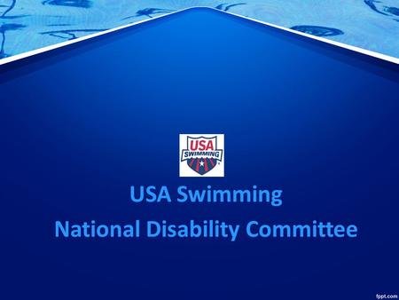 USA Swimming National Disability Committee. ROAD MAP ADDING TRIPLE ‘E’ TO DISABILITY USA Swimming National Disability Committee.