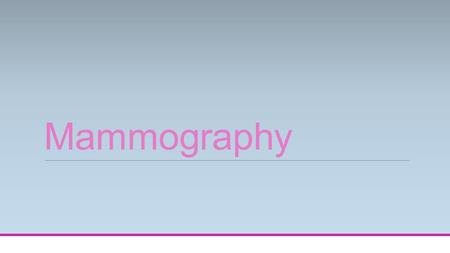 Mammography. Basic Facts About Mammograms Simply put, a mammogram is just an x-ray taken of the breast tissues in the body. Mammograms require that a.