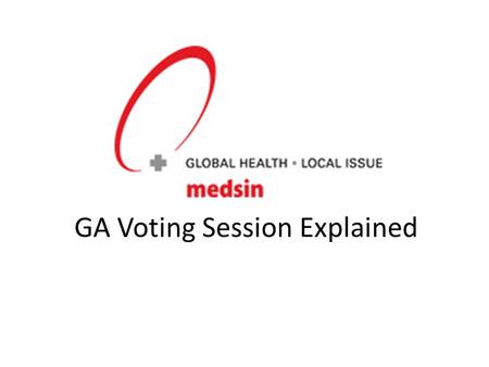 GA Voting Session Explained. Who Can Vote Voting members include: All nationally recognised projects All branches Priority campaigns Non-priority campaigns.