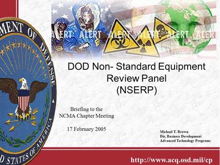 DOD Non- Standard Equipment Review Panel (NSERP)