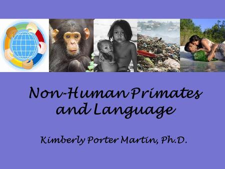 Non-Human Primates and Language Kimberly Porter Martin, Ph.D.