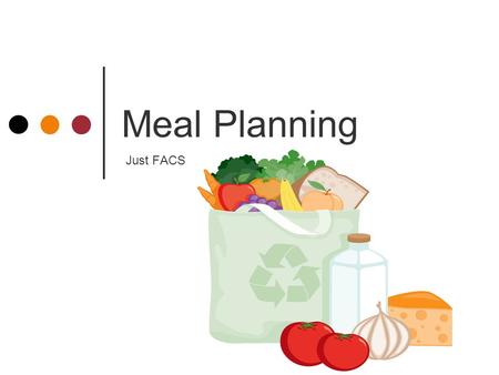 Meal Planning Just FACS. What’s for breakfast, lunch and dinner ?