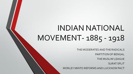 INDIAN NATIONAL MOVEMENT