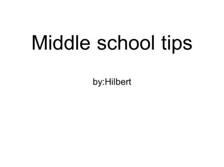 Middle school tips by:Hilbert. Not really important to do but u should read and try to meet your goal. Accelerated Reader.