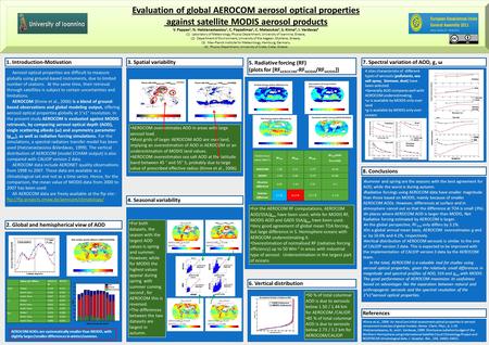 AEROCOM AODs are systematically smaller than MODIS, with slightly larger/smaller differences in winter/summer. Aerosol optical properties are difficult.