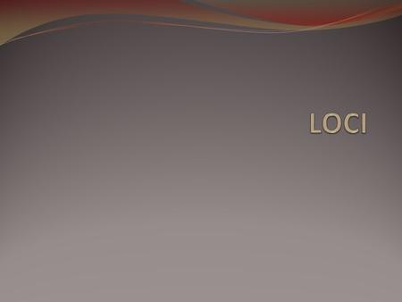 A locus is a set of points that satisfy a rule. It can be a line, a curve or a region. A locus is a set of points that satisfy a rule. It can be a line,