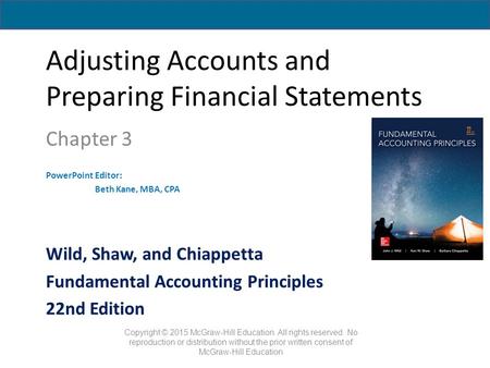 Adjusting Accounts and Preparing Financial Statements