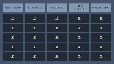 You can type your own categories and points values in this game board. Type your questions and answers in the slides we’ve provided. When you’re in slide.