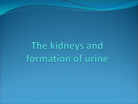 Introduction - The important functions of kidney is: 1) To discard the body waste that are either ingested or produced by metabolism. 2) To control the.