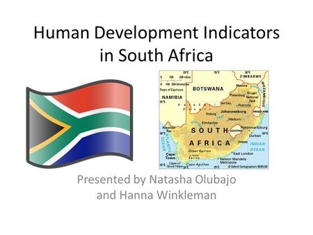 Human Development Indicators in South Africa