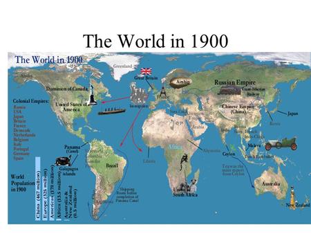 The World in 1900. Eric Blair born in Burma (1903)