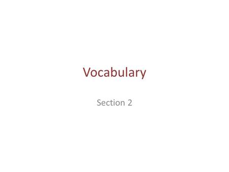 Vocabulary Section 2. Incredulous (adjective) (of a person or their manner) unwilling or unable to believe something. The lottery winner was incredulous.