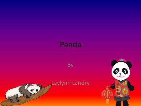 Panda By Laylynn Landry.