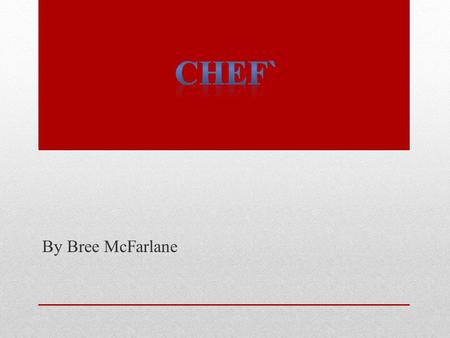 By Bree McFarlane. Job Description 1)Determine how food should be presented, and create decorative food displays. 2) Determine production schedules and.