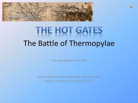 The Battle of Thermopylae