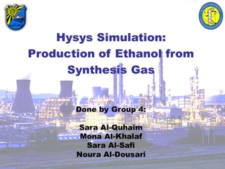 Production of Ethanol from Synthesis Gas