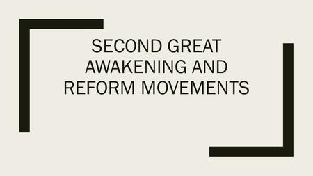 SECOND GREAT AWAKENING AND REFORM MOVEMENTS. Religious Skepticism ■Many had moved away from traditional church (enlightenment thought) –With the Revolution.