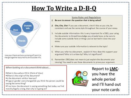 How To Write a D-B-Q Section5432 Use your thesis and as a jumping off point to merge together documents and outside info. Thesis Docs Outside info Some.