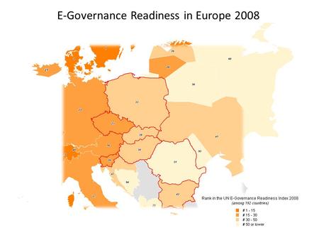 E-Governance Readiness in Europe 2008. UN E-participation index 2008.