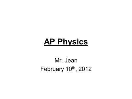 AP Physics Mr. Jean February 10 th, 2012. The plan: Diverging Mirrors Lenses.